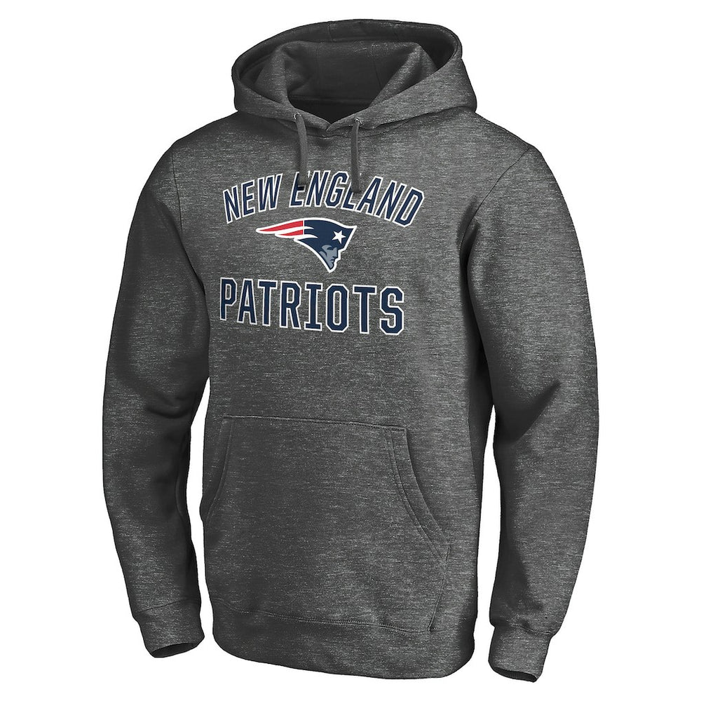 New England Patriots Victory Arch Team Fitted Pullover Hoodie - Charcoal cheap