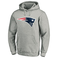 New England Patriots Primary Logo Fitted Pullover Hoodie - Heather Gray sale