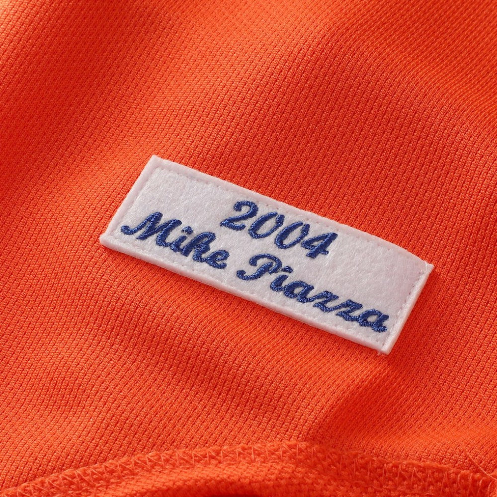 Mike Piazza New York Mets Cooperstown Collection Mesh Batting Practice Button-Up Jersey Orange