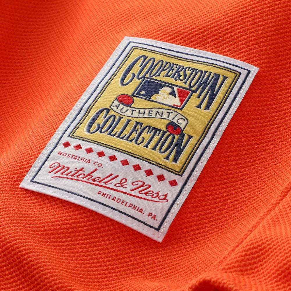 Mike Piazza New York Mets Cooperstown Collection Mesh Batting Practice Button-Up Jersey Orange