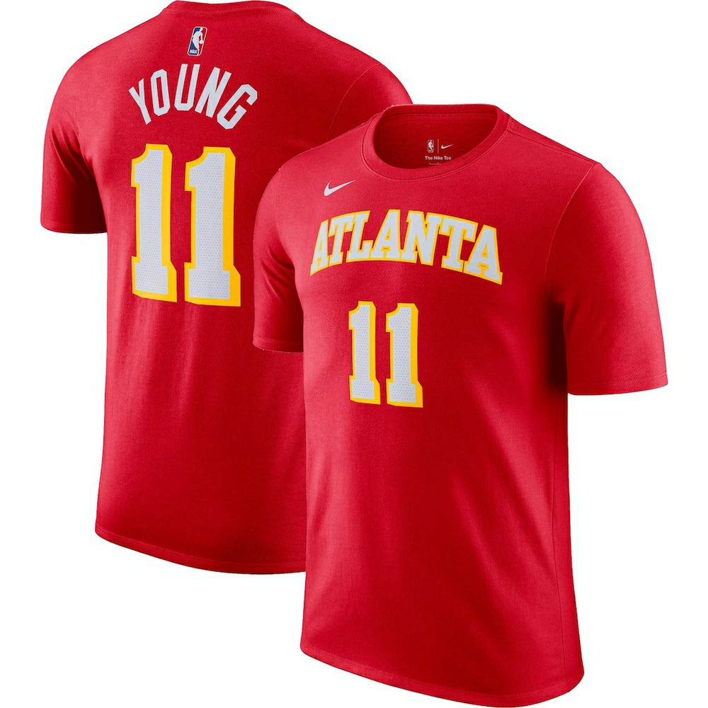 Trae Young Atlanta Hawks Icon 2022/23 Name & Number T-Shirt - Red for sale