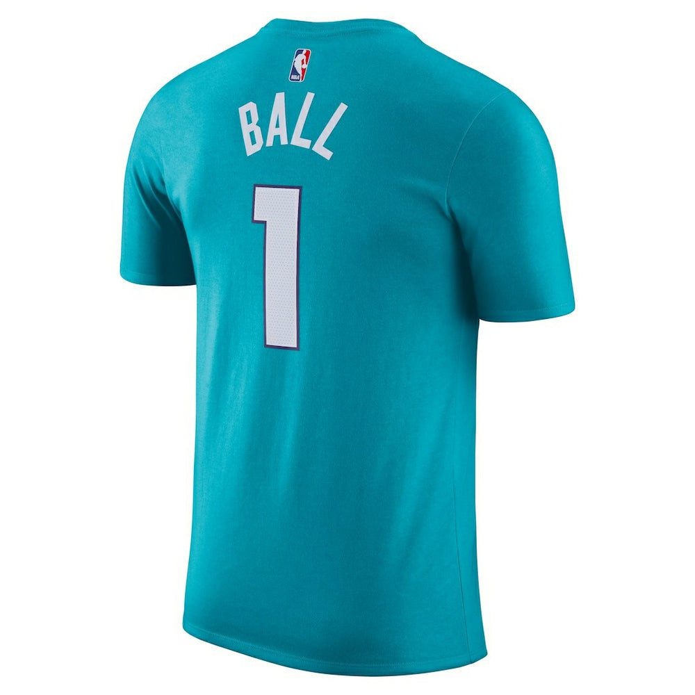 LaMelo Ball Charlotte Hornets Icon 2022/23 Name & Number T-Shirt - Teal shop