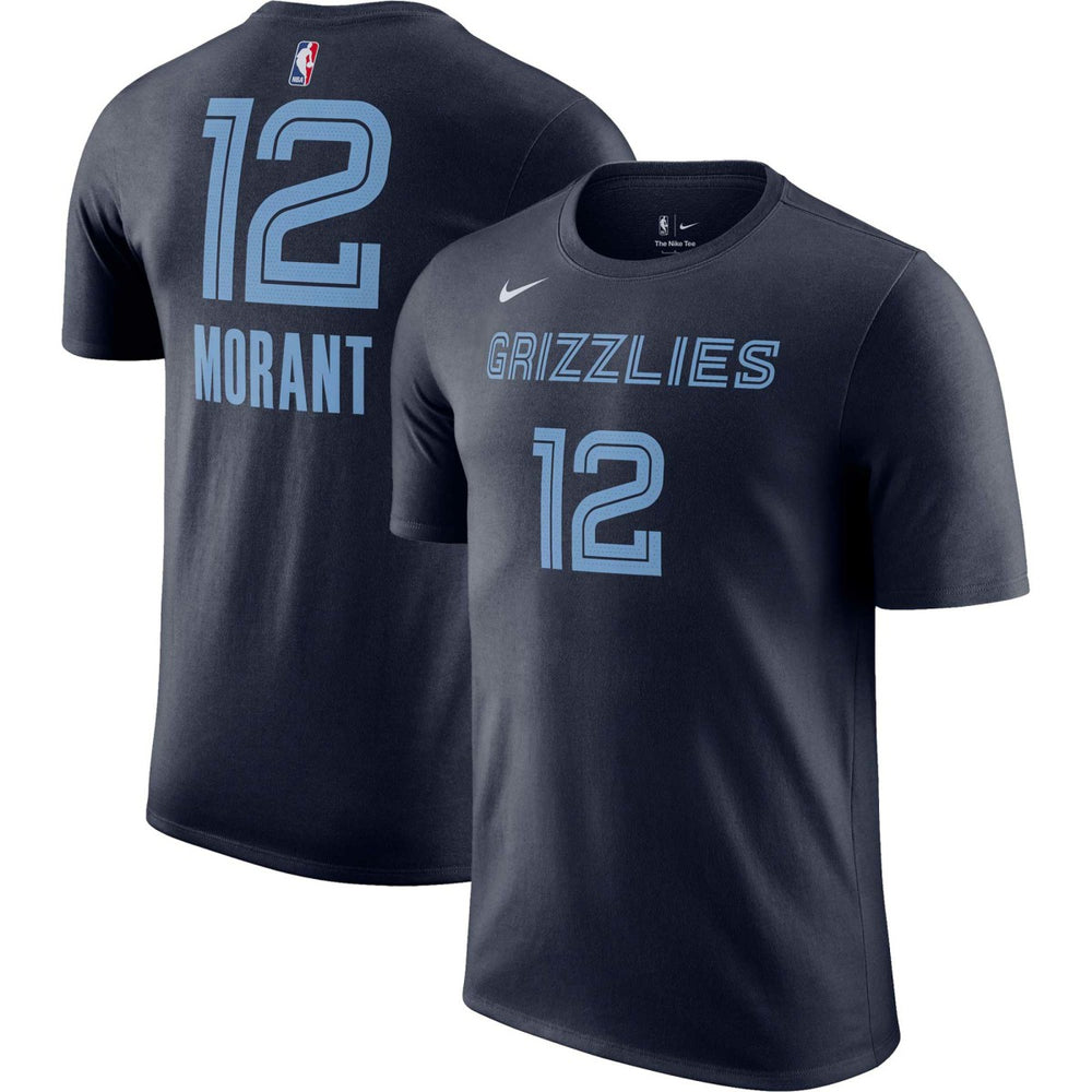Ja Morant Memphis Grizzlies Icon 2022/23 Name & Number T-Shirt - Navy cheap
