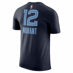 Ja Morant Memphis Grizzlies Icon 2022/23 Name & Number T-Shirt - Navy cheap
