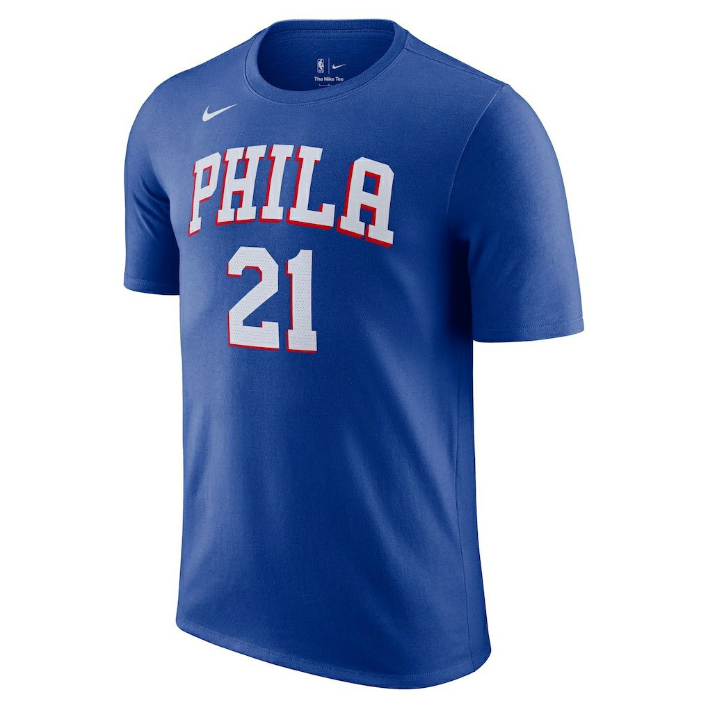 Joel Embiid Philadelphia 76ers Icon 2022/23 Name & Number T-Shirt - Royal cheap