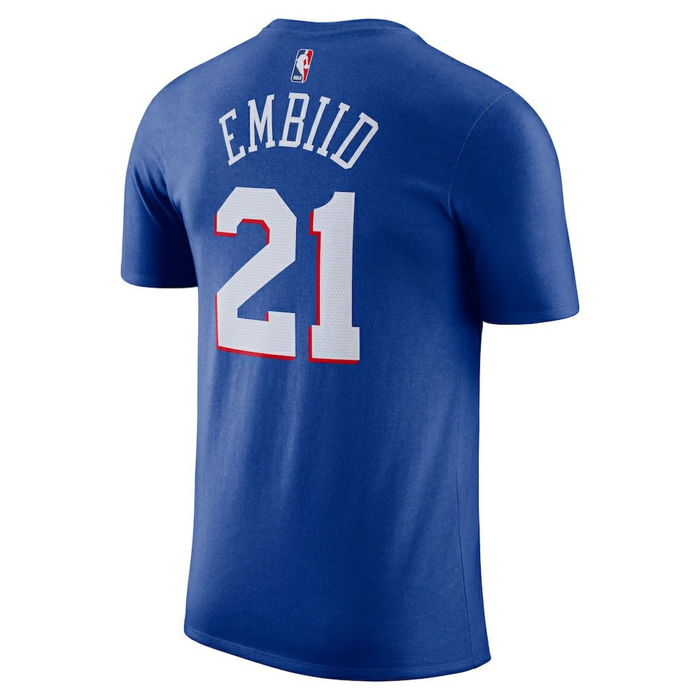 Joel Embiid Philadelphia 76ers Icon 2022/23 Name & Number T-Shirt - Royal cheap
