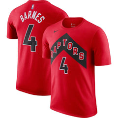 Scottie Barnes Toronto Raptors Icon 2022/23 Name & Number T-Shirt - Red on sale