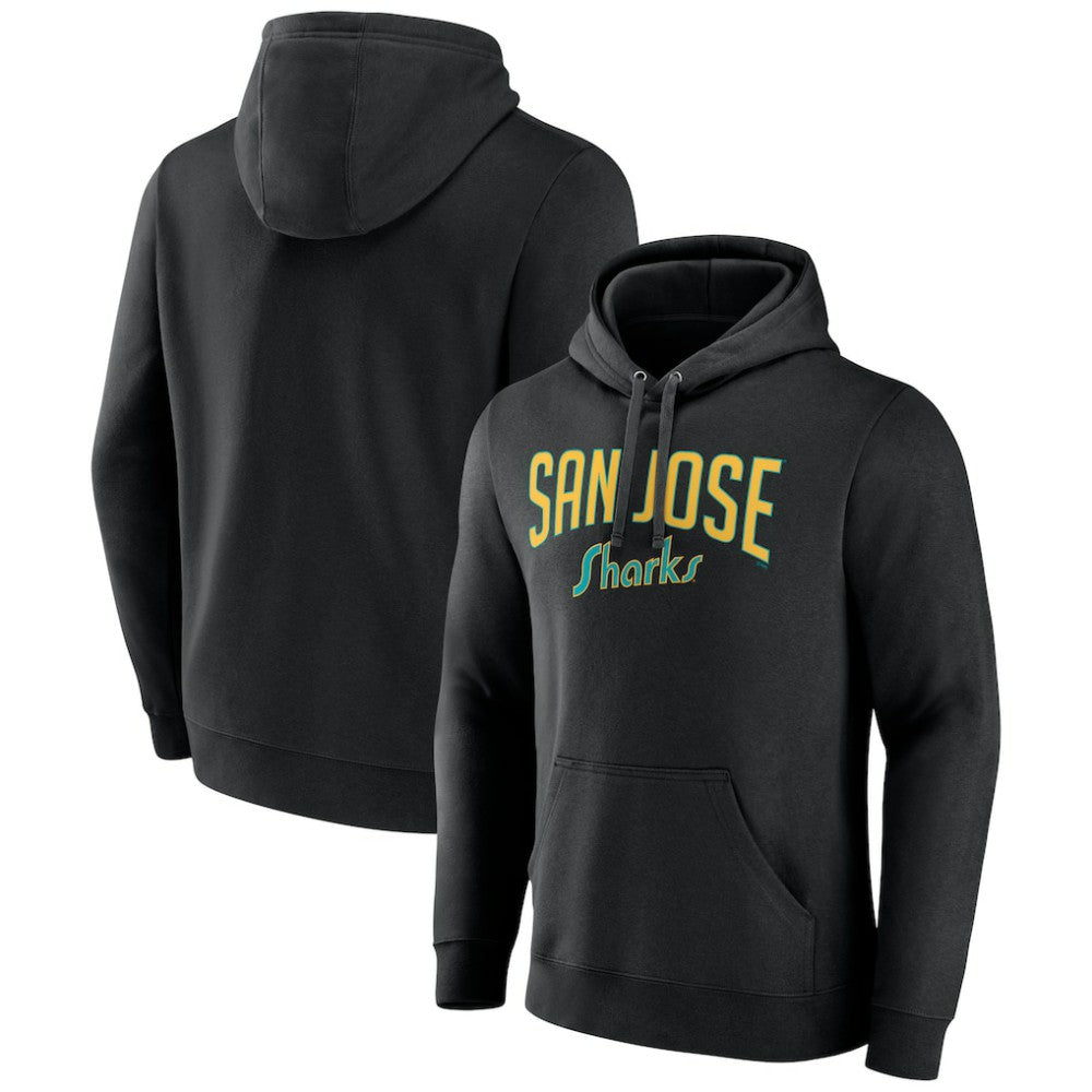 San Jose Sharks Fanatics Special Edition 2.0 Wordmark Pullover Hoodie - Black Hoodies