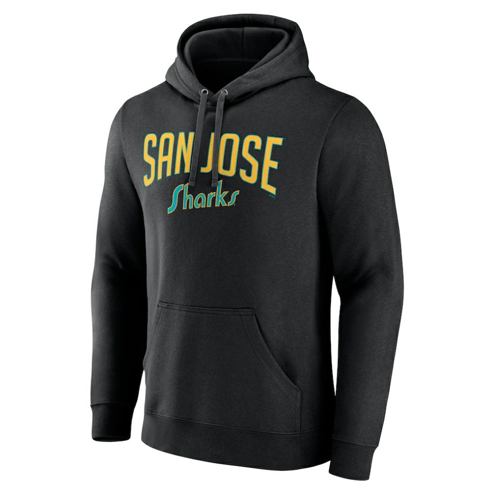 San Jose Sharks Fanatics Special Edition 2.0 Wordmark Pullover Hoodie - Black Hoodies