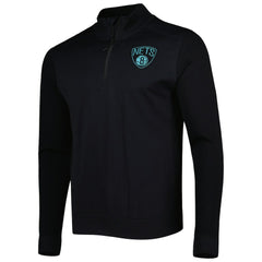 Brooklyn Nets Levelwear Nano Engineered Knit Fabric Quarter-Zip Jacket - Black cheap