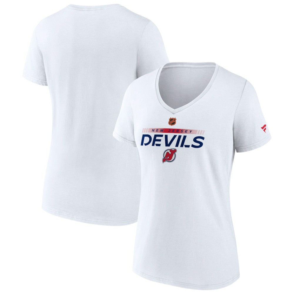 New Jersey Devils Fanatics Women's Special Edition V-Neck T-Shirt - White T-shirts