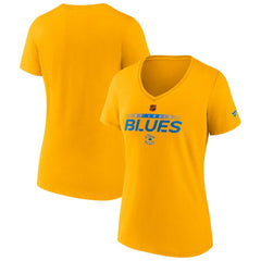 St. Louis Blues Fanatics Women's Special Edition V-Neck T-Shirt - Gold T-shirts