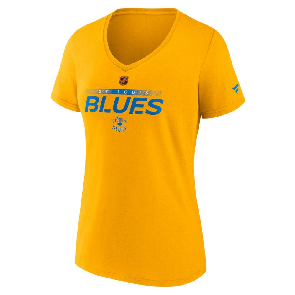 St. Louis Blues Fanatics Women's Special Edition V-Neck T-Shirt - Gold T-shirts
