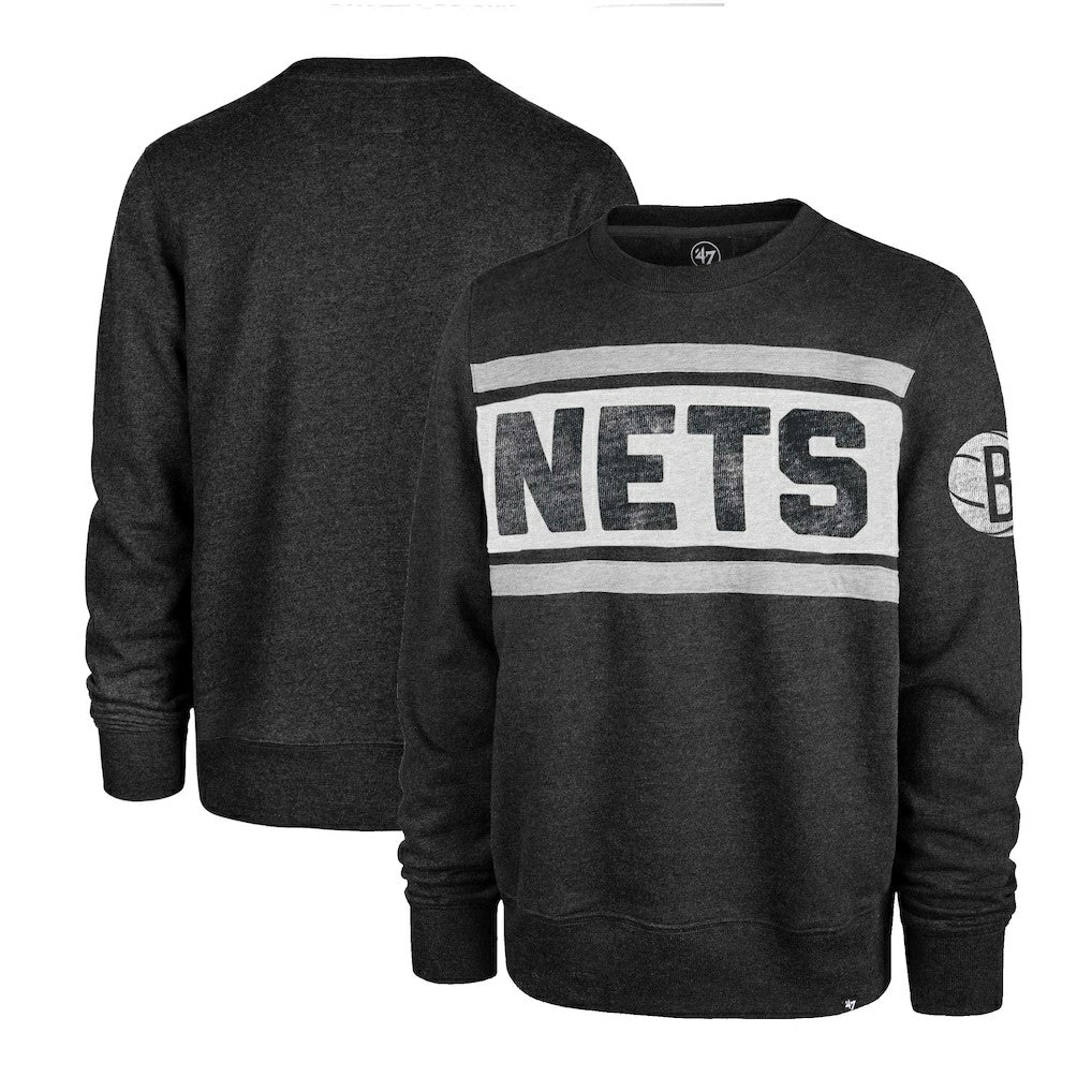 Brooklyn Nets '47 Tribeca Emerson Pullover Sweatshirt - Heather Black outlet