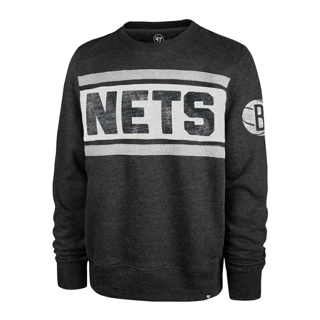 Brooklyn Nets '47 Tribeca Emerson Pullover Sweatshirt - Heather Black outlet