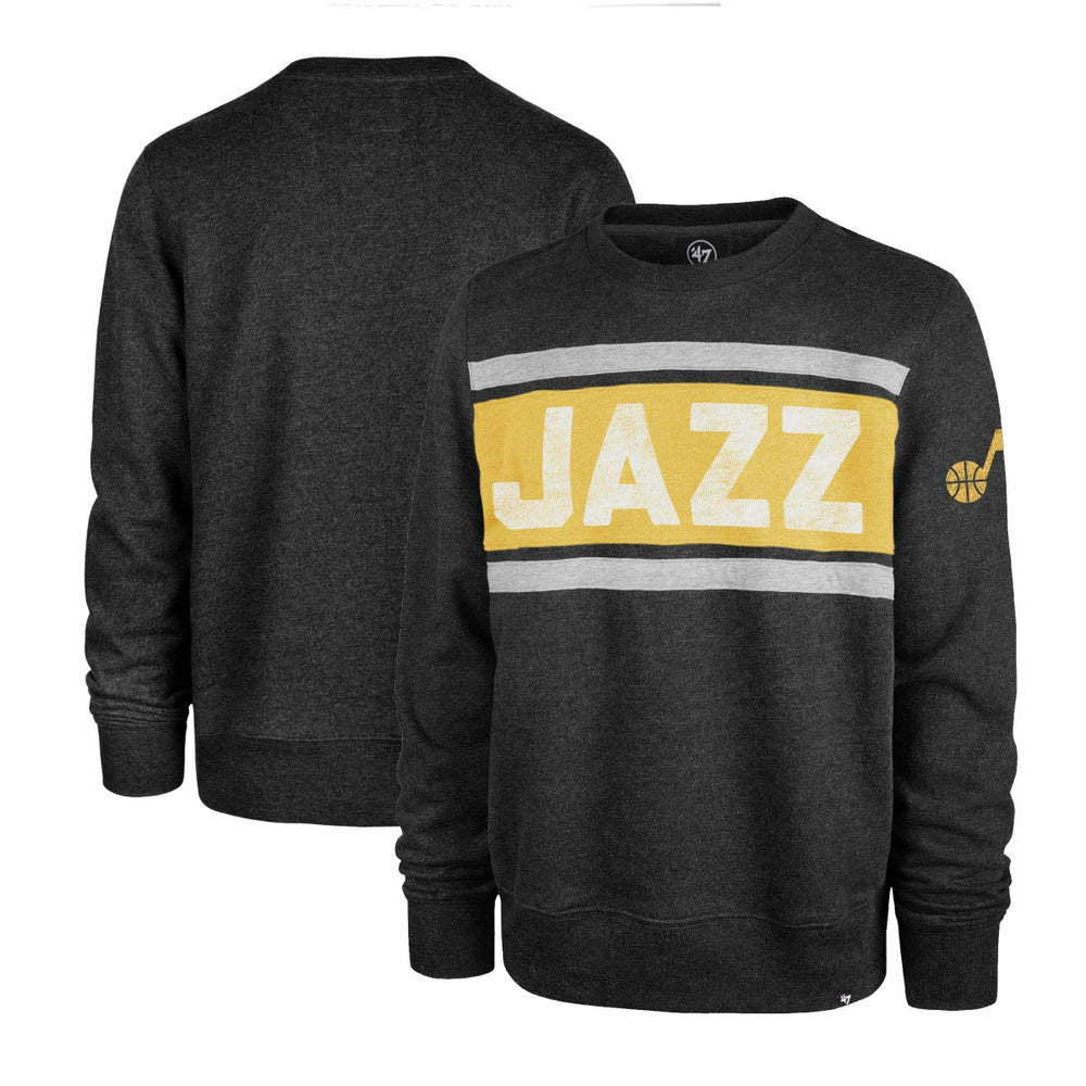 Utah Jazz '47 Tribeca Emerson Pullover Sweatshirt - Heather Black on sale