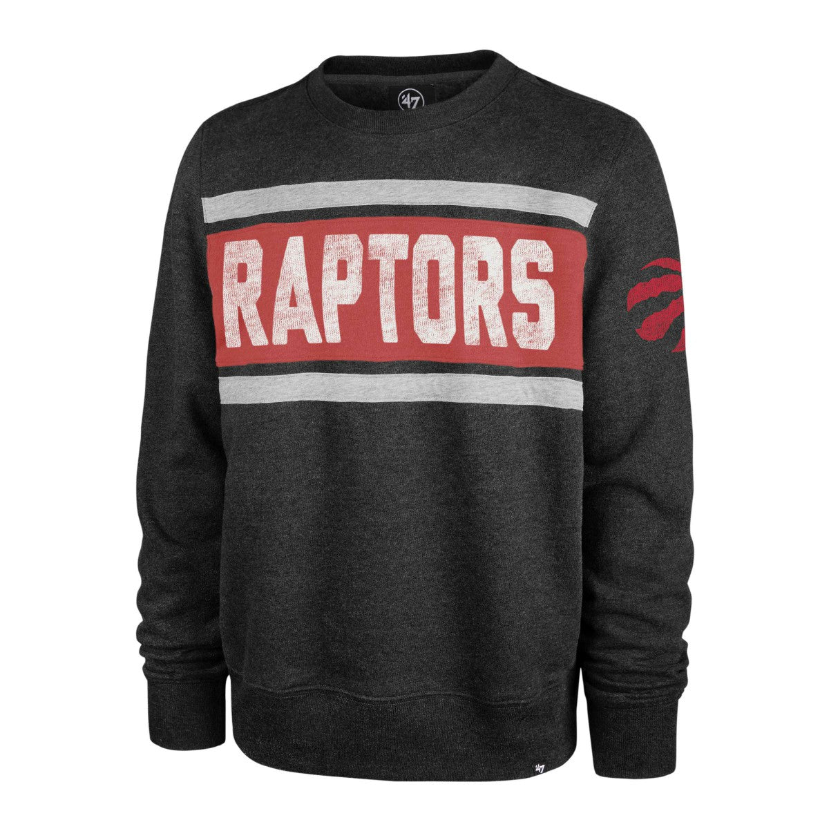Toronto Raptors '47 Tribeca Emerson Pullover Sweatshirt - Heather Black sale