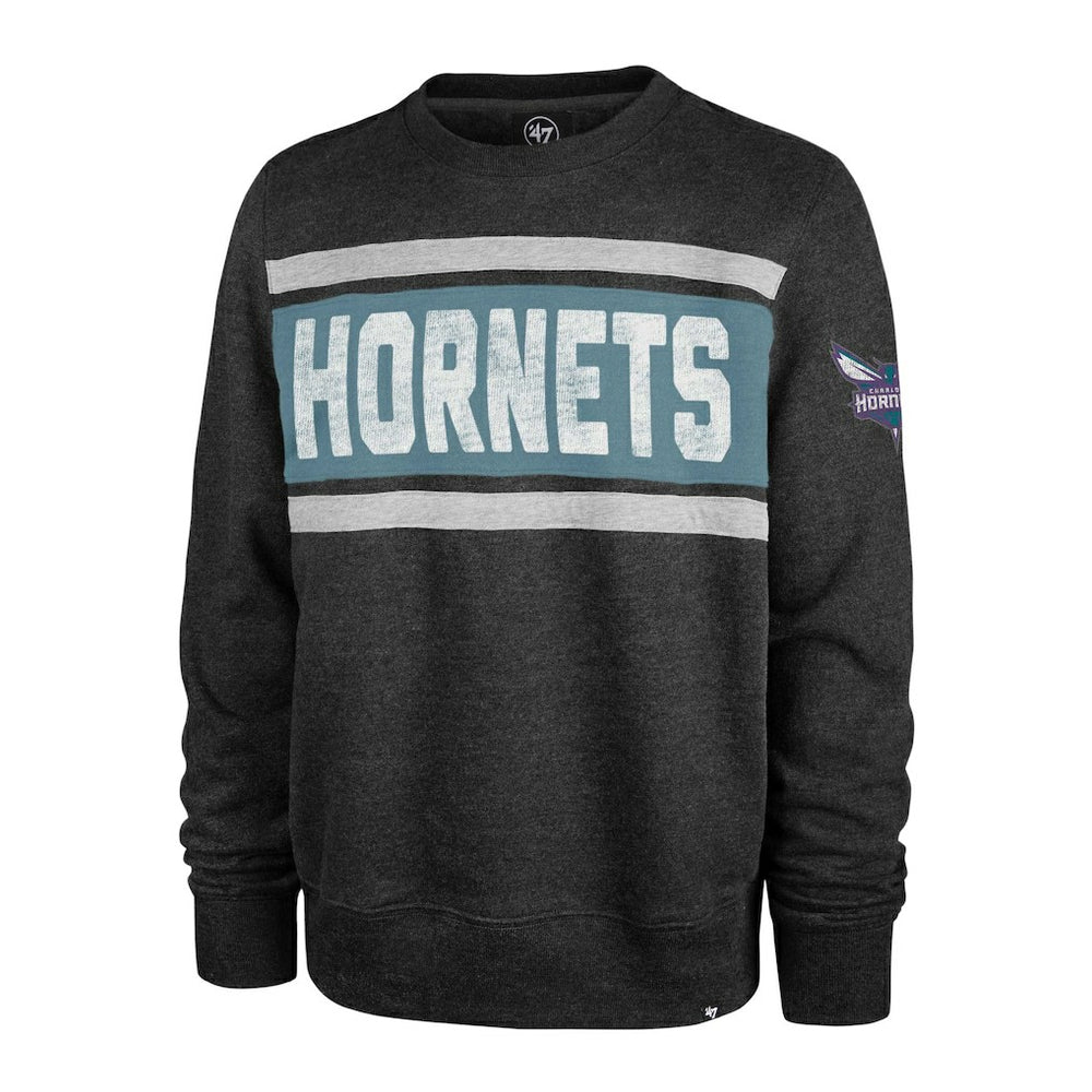 Charlotte Hornets '47 Tribeca Emerson Pullover Sweatshirt - Heather Black outlet