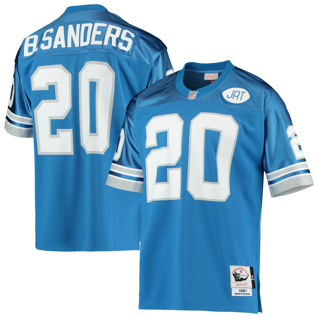 Barry Sanders Detroit Lions 1991 Authentic Throwback Retired Player Jersey - Blue sale