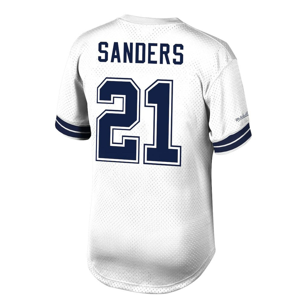 Deion Sanders Dallas Cowboys Retired Player Name & Number Mesh Top - White cheap