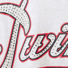 Minnesota Twins Touch Women's Base Runner 3/4-Sleeve V-Neck T-Shirt White/Red