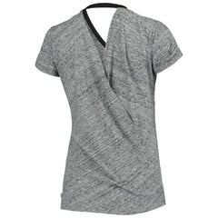 Colorado Rockies Touch Women's Hail Mary Back Wrap Space-Dye V-Neck T-Shirt Black