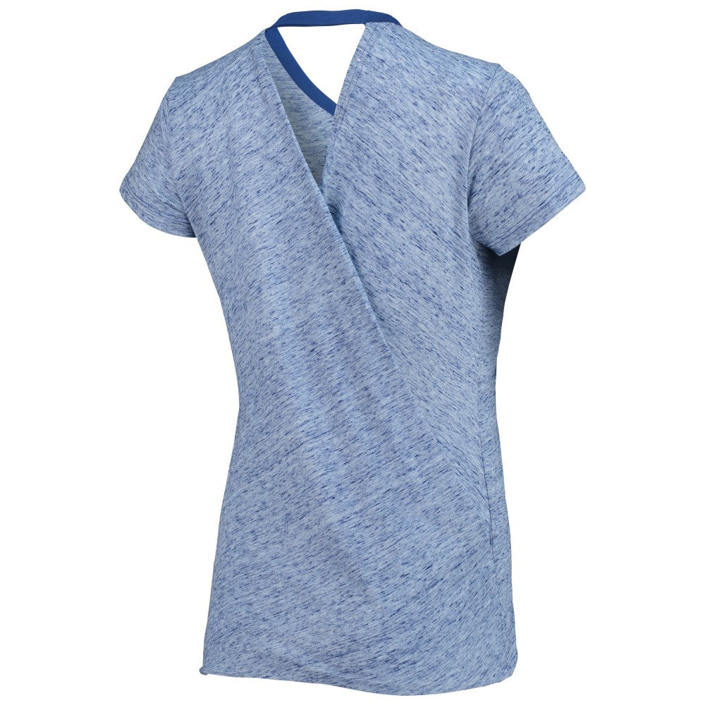 Kansas City Royals Touch Women's Hail Mary Back Wrap Space-Dye V-Neck T-Shirt Royal