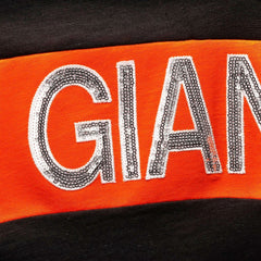 San Francisco Giants Touch Women's Lead Off Notch Neck T-Shirt Black/Orange