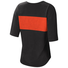 San Francisco Giants Touch Women's Lead Off Notch Neck T-Shirt Black/Orange