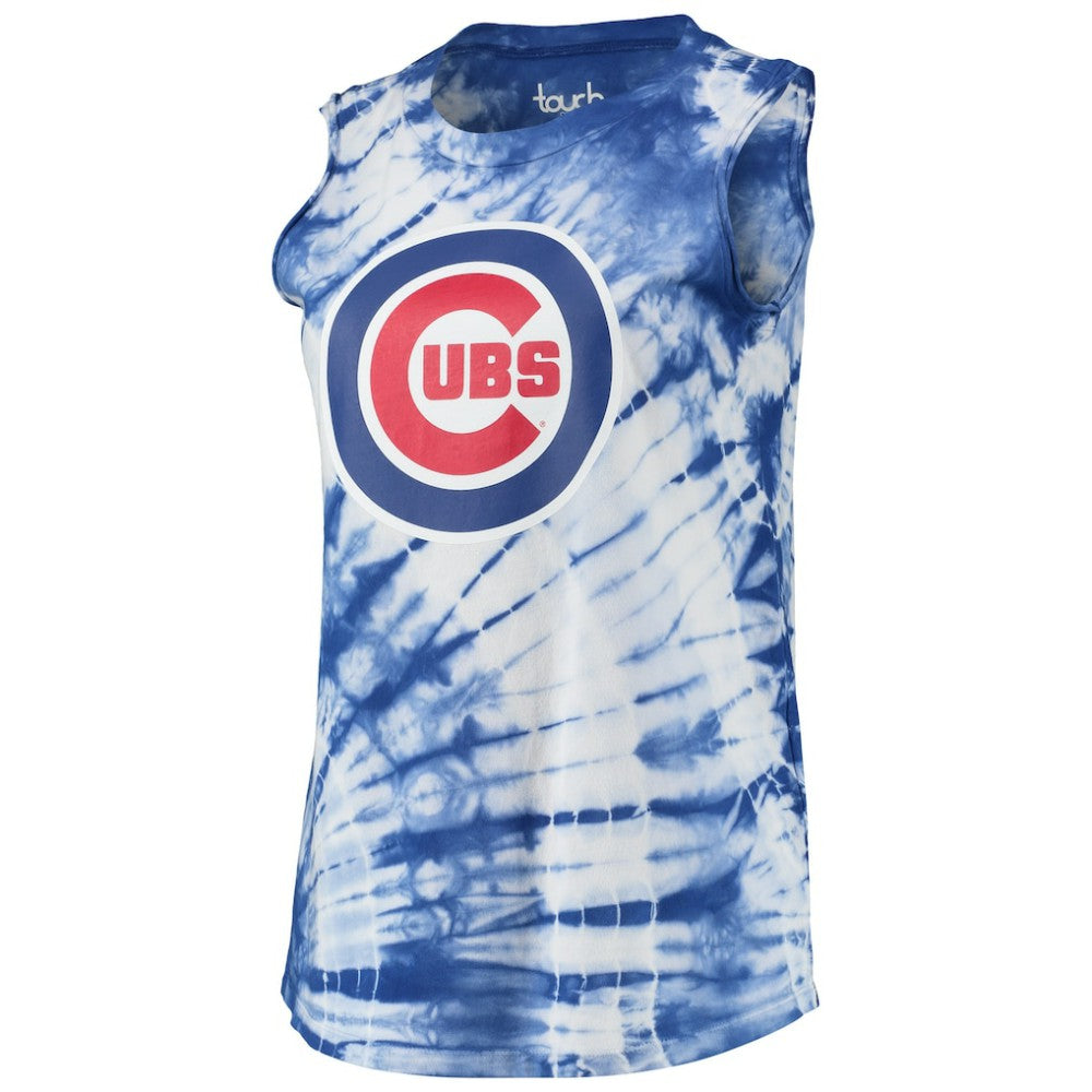 Chicago Cubs Touch Women's Money Ball Tie-Dye Tank Top Royal