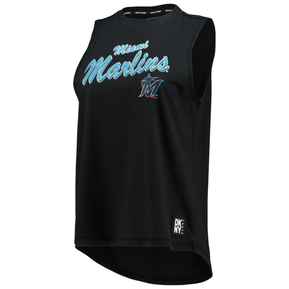 Miami Marlins DKNY Sport Women's Marcie Tank Top Black