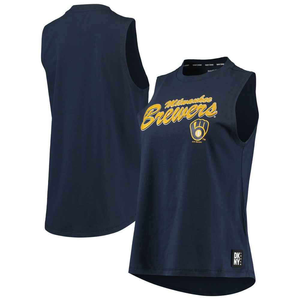 Milwaukee Brewers DKNY Sport Women's Marcie Tank Top Navy