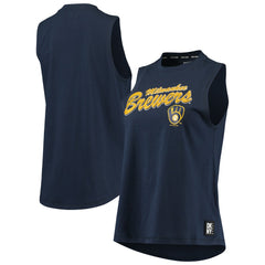 Milwaukee Brewers DKNY Sport Women's Marcie Tank Top Navy