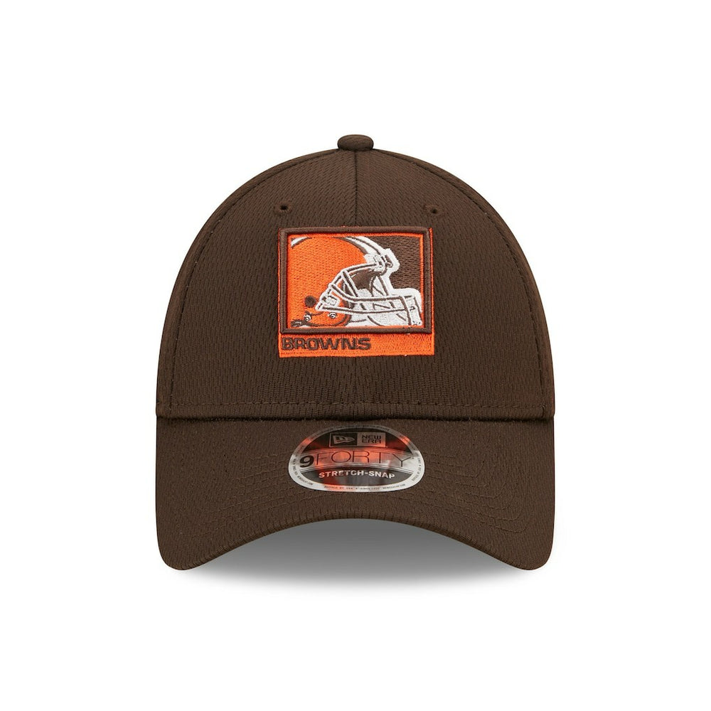 Cleveland Browns New Era Framed AF 9FORTY Snapback Hat - Brown cheap