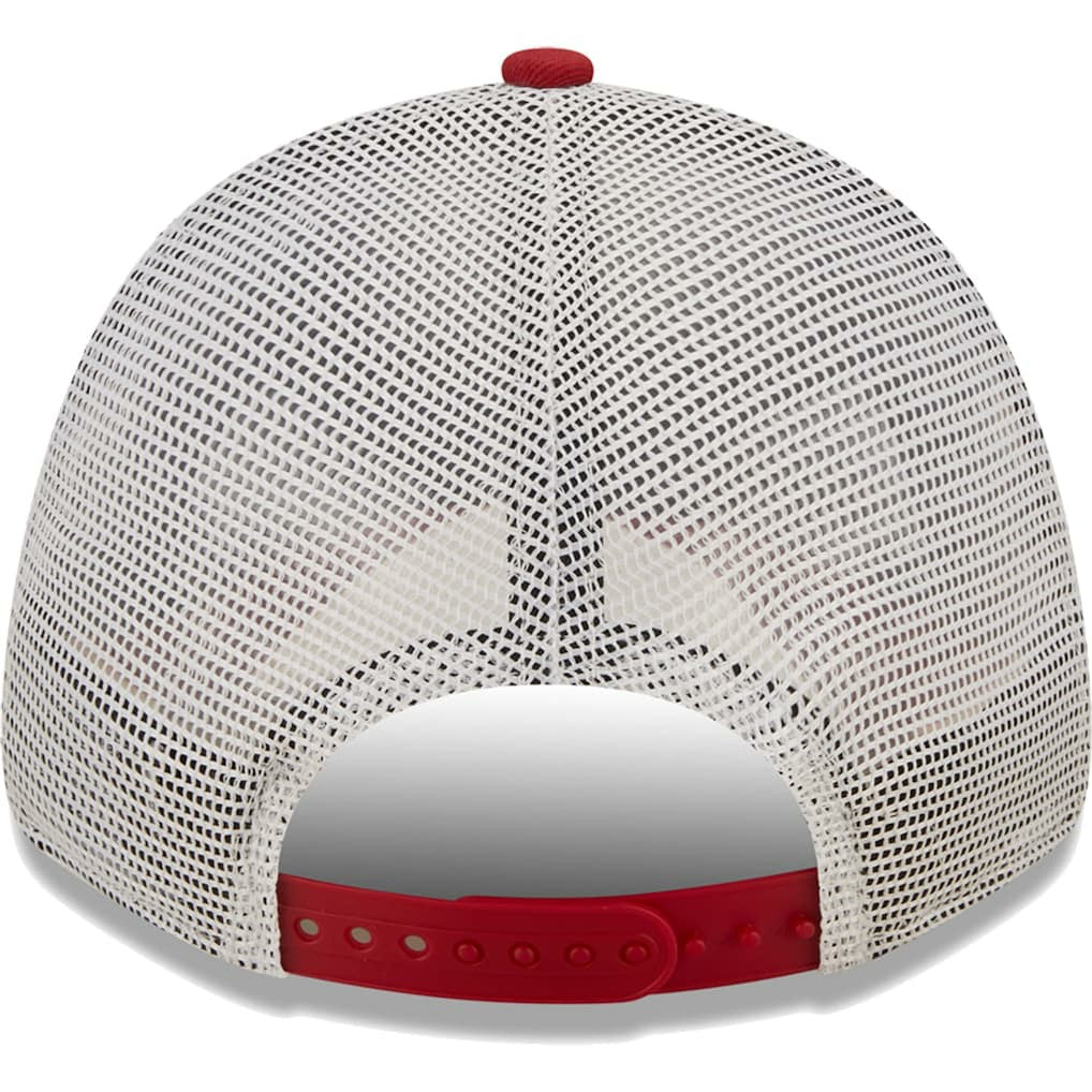 Arizona Cardinals New Era Logo Patch Trucker 9FORTY Snapback Hat - Cardinal/White outlet