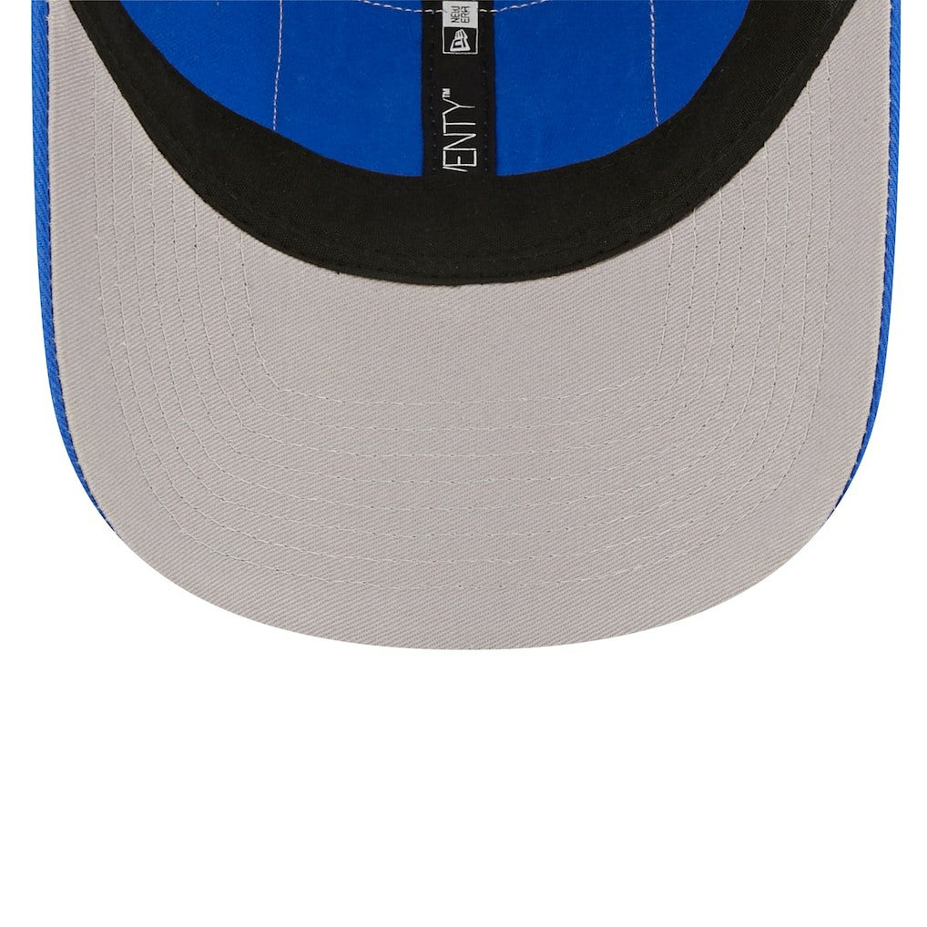 Los Angeles Rams New Era Devoted Trucker 9TWENTY Snapback Hat - Royal/Natural discount