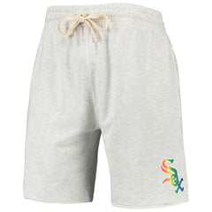 Chicago White Sox Concepts Sport Mainstream Logo Terry Tri-Blend Shorts Oatmeal