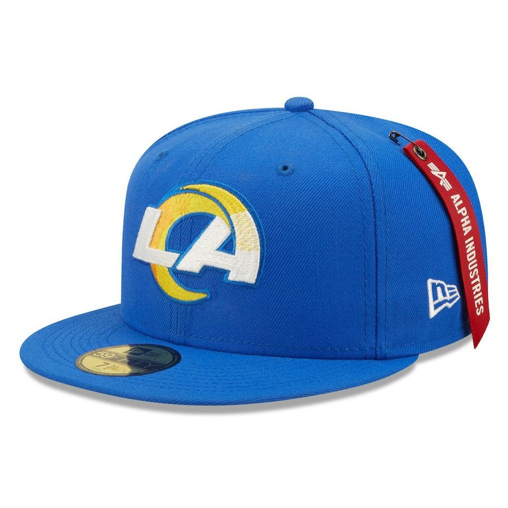 Los Angeles Rams New Era x Alpha Industries Alpha 59FIFTY Fitted Hat - Royal for sale