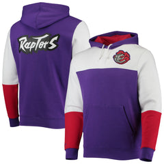 Toronto Raptors Hardwood Classics Fusion 2.0 Colorblock Pullover Hoodie - Purple for sale