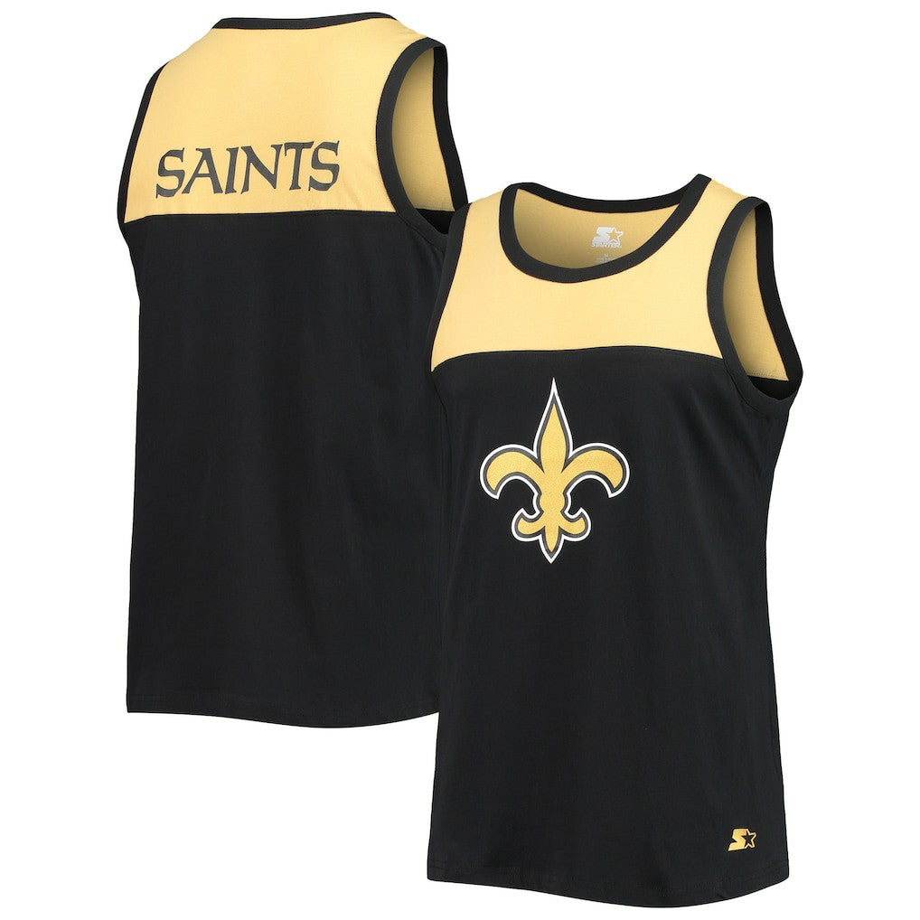 New Orleans Saints Starter Team Touchdown Fashion Tank Top - Black/Gold sale
