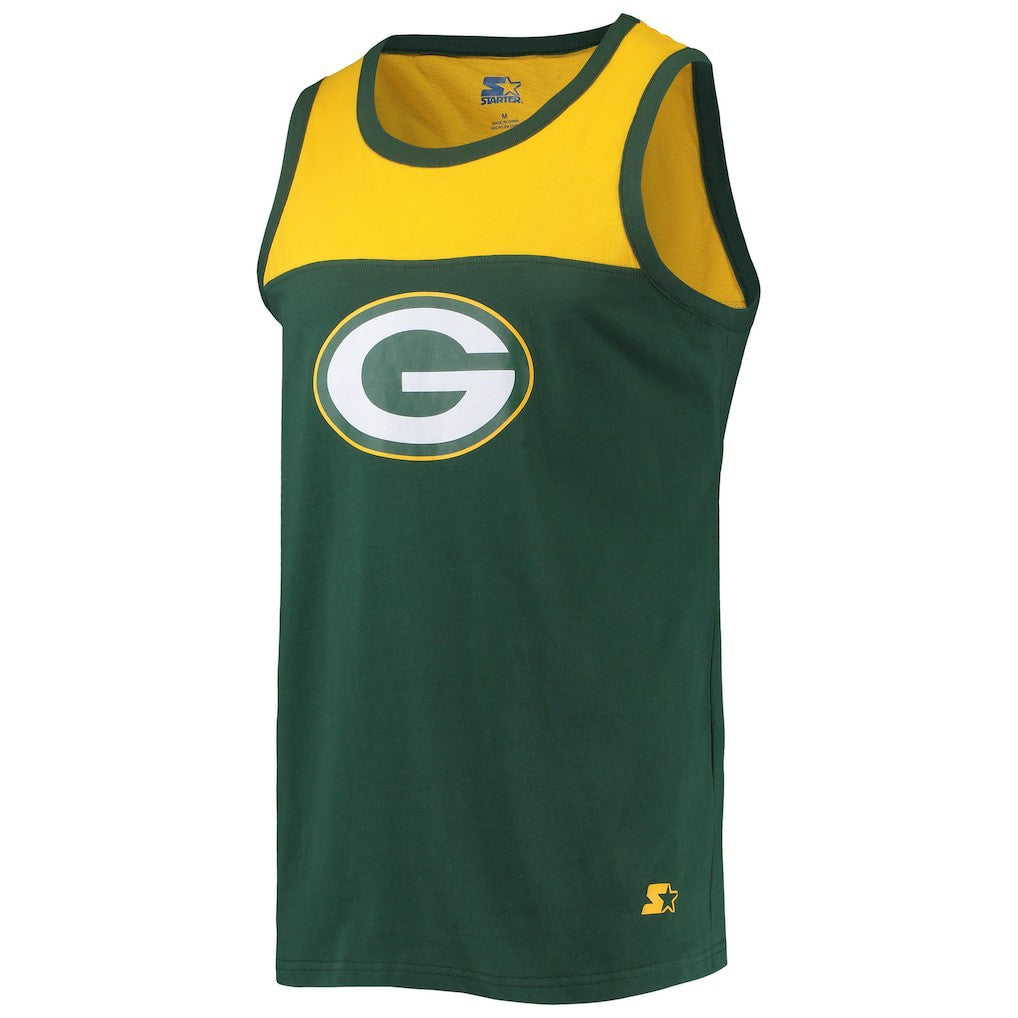 Green Bay Packers Starter Team Touchdown Fashion Tank Top - Green/Gold online