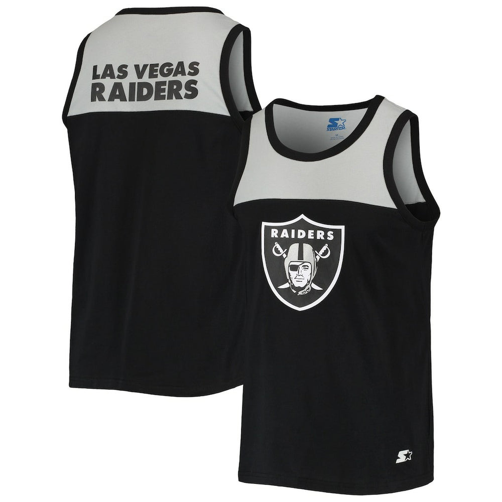 Las Vegas Raiders Starter Team Touchdown Fashion Tank Top - Black/Silver cheap