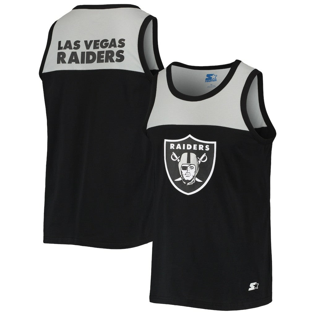 Las Vegas Raiders Starter Team Touchdown Fashion Tank Top - Black/Silver cheap