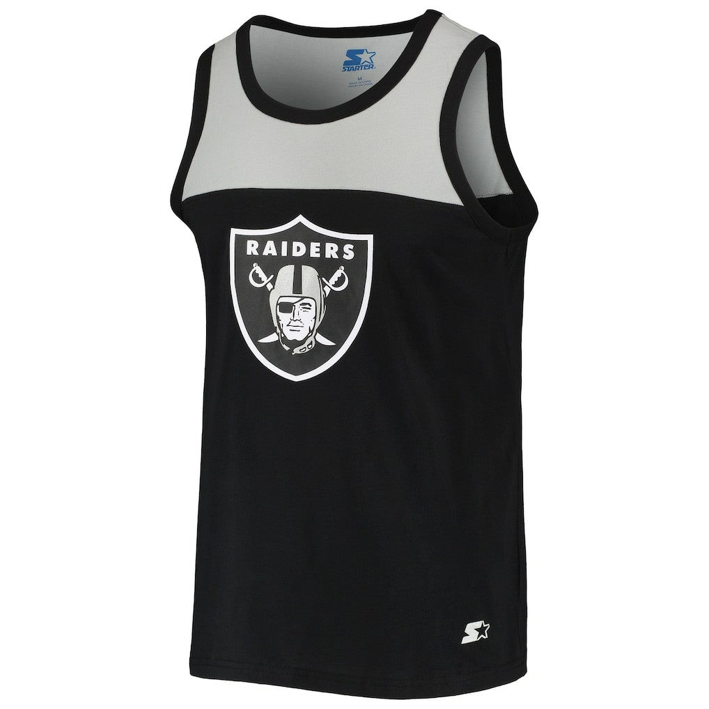 Las Vegas Raiders Starter Team Touchdown Fashion Tank Top - Black/Silver cheap