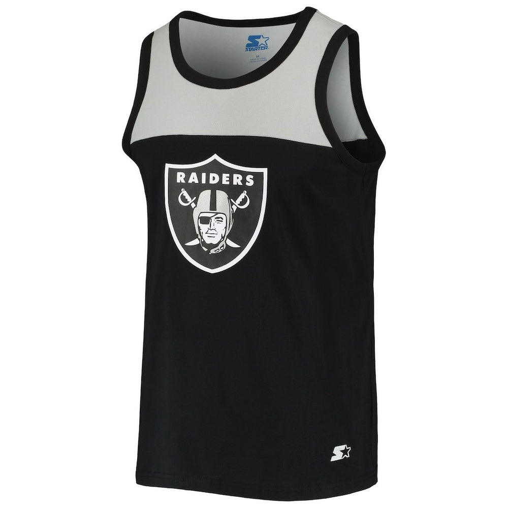Las Vegas Raiders Starter Team Touchdown Fashion Tank Top - Black/Silver cheap
