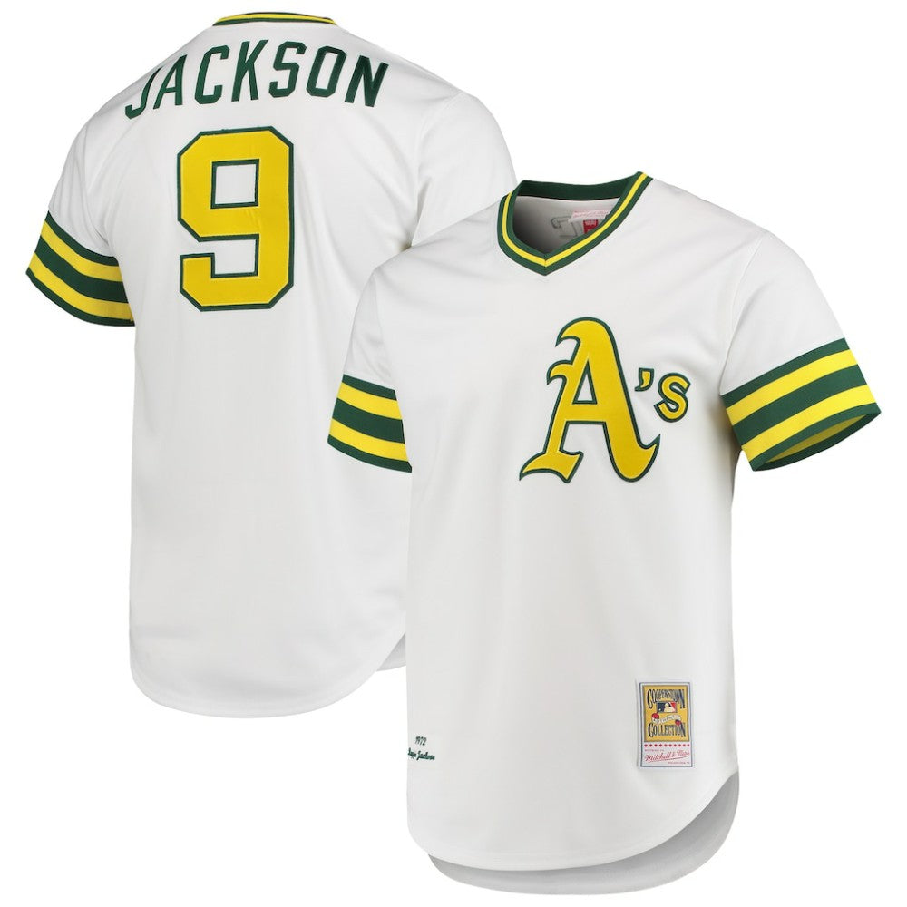 Reggie Jackson Athletics 1972 Cooperstown Collection Authentic Jersey White