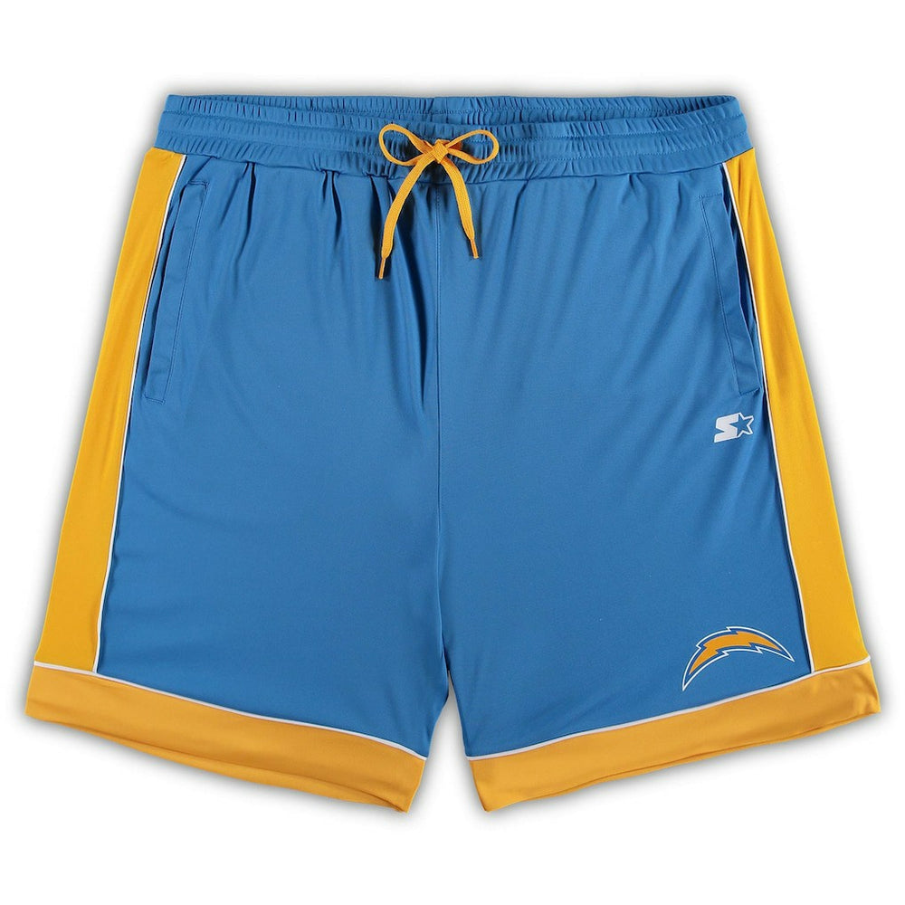 Los Angeles Chargers Starter Fan Favorite Fashion Shorts - Powder Blue/Gold on sale