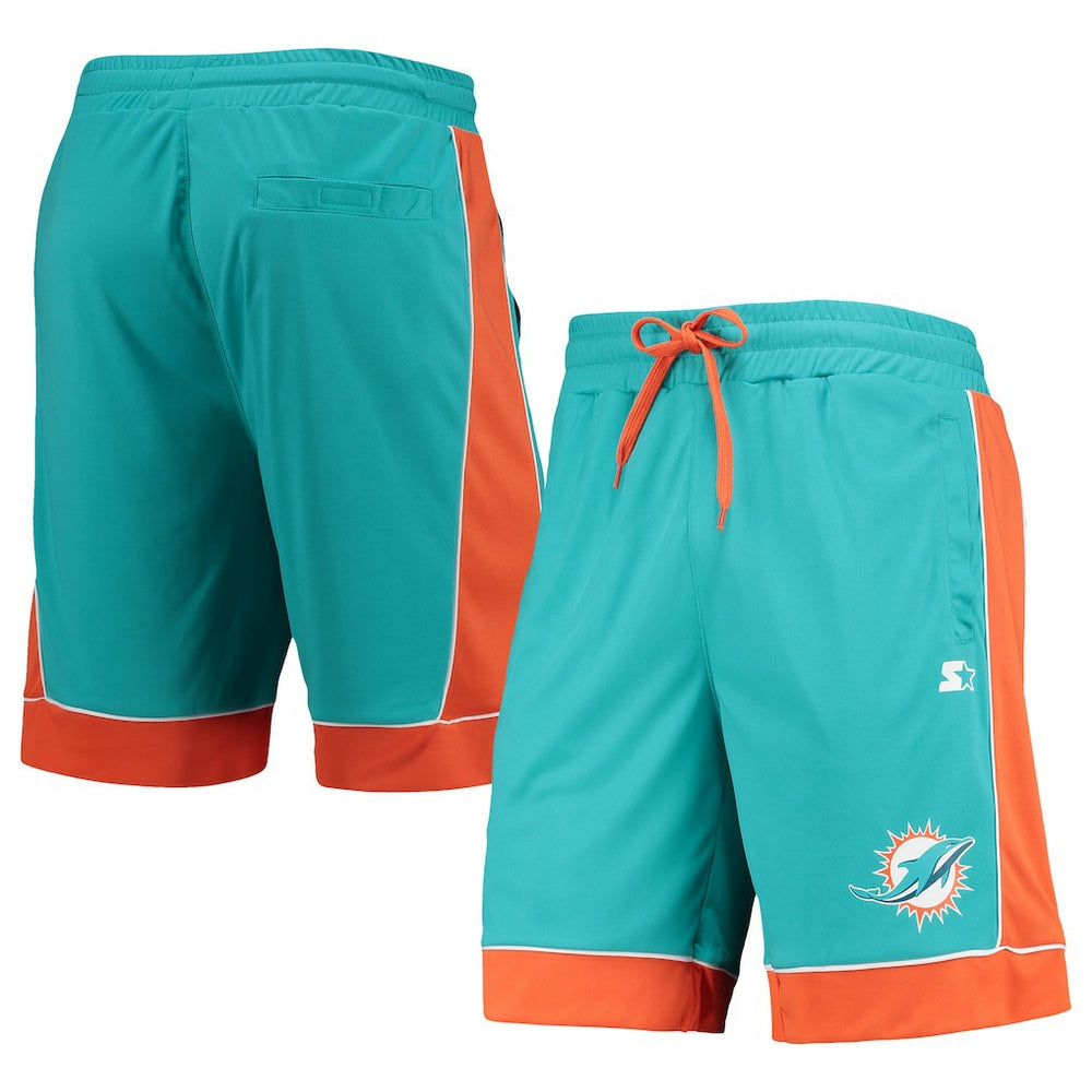 Miami Dolphins Starter Fan Favorite Fashion Shorts - Aqua/Orange sale