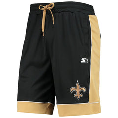 New Orleans Saints Starter Fan Favorite Fashion Shorts - Black/Gold for sale