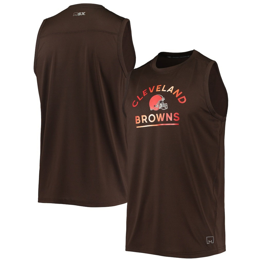 Cleveland Browns MSX by Michael Strahan Rebound Tank Top - Brown online